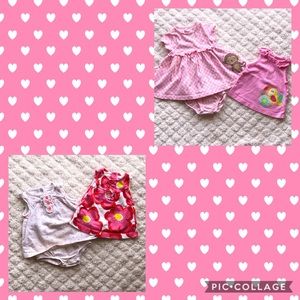 CARTERS BABY GIRL DRESS AND CUTE SHIRT